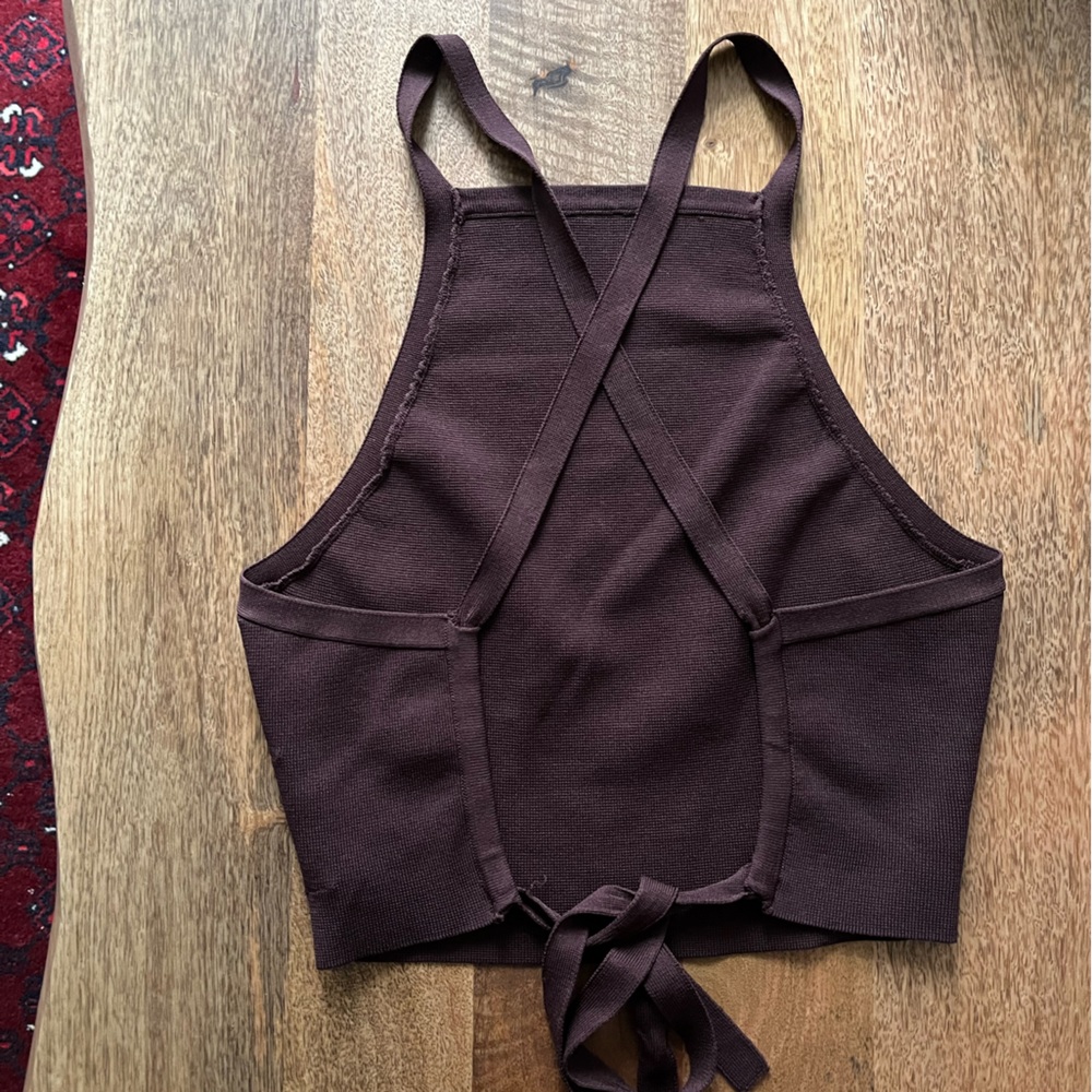 Brown backless top - Picture 2 of 2
